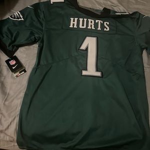 Brand new hurts eagles jersey on field